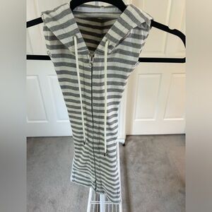 Veronica beard grey striped hoodie Dickey